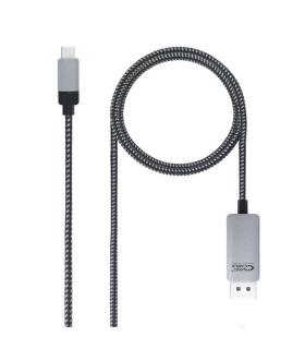 Nanocable Cable Conversor USB-C Macho a DisplayPort Macho 1.80m - Color Negro/Plata