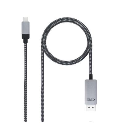 Nanocable Cable Conversor USB-C Macho a DisplayPort Macho 1.80m - Color Negro/Plata
