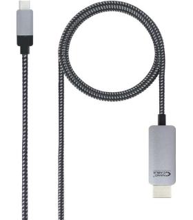 Nanocable Cable Conversor USB-C Macho a HDMI Macho 1.80m - Color Negro/Plata