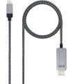 Nanocable Cable Conversor USB-C Macho a HDMI Macho 1.80m - Color Negro/Plata