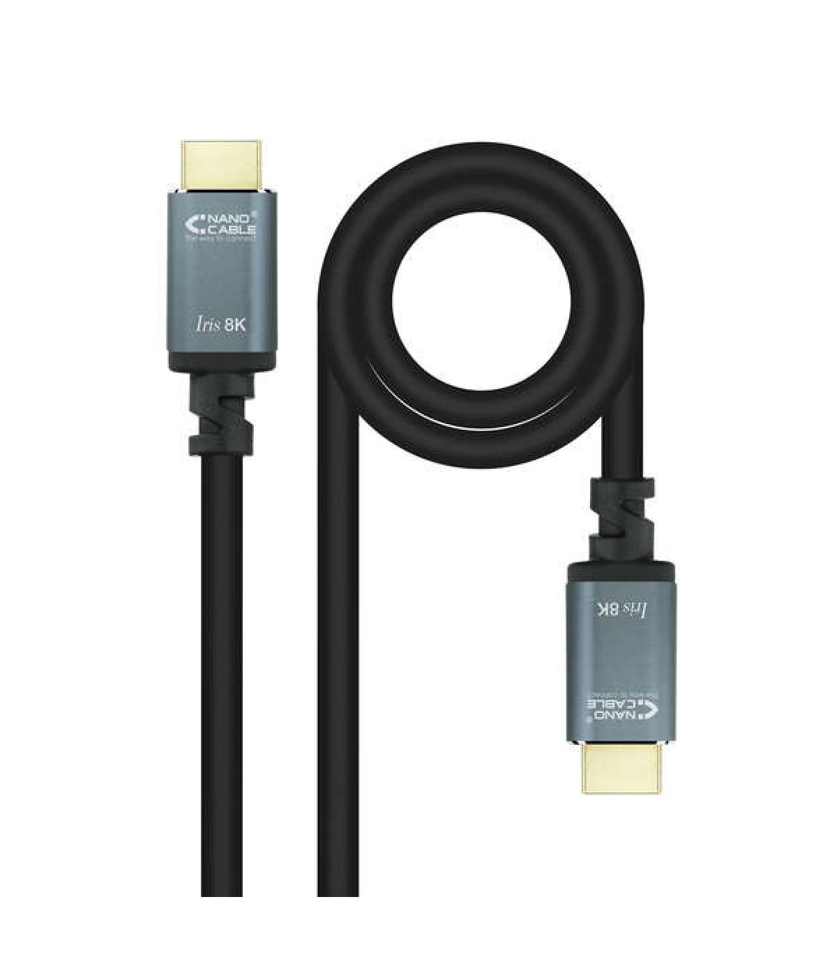 Nanocable Cable HDMI 2.1 Iris 8K A/M-A/M - 10m - Color Negro
