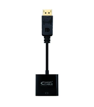 Nanocable Conversor Displayport a SVGA - Displayport /M-SVGA/H - 15 cm - Color Negro