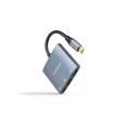 Nanocable Conversor USB-C a HDMI, USB3.0 y USB-C PD - Color Gris