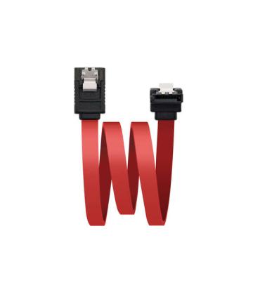 Nanocable Cable Datos SATA Acodado con Anclajes 0.50m - Color Rojo