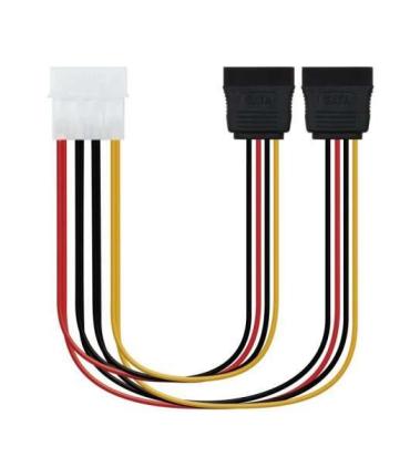 Nanocable Cable SATA Alimentacion 5.25" Molex 4pin Macho a 2x SATA Hembra 0.20m OEM
