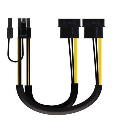 Nanocable Cable de Alimentacion para Tarjeta Grafica 2x Molex 4pin Macho a PCI-E Molex 6+2pin Macho 0.20m