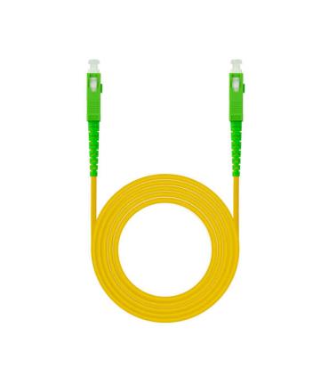 Nanocable Cable Fibra SC/APC-SC/APC Monomodo LSZH 1m - Color Amarillo