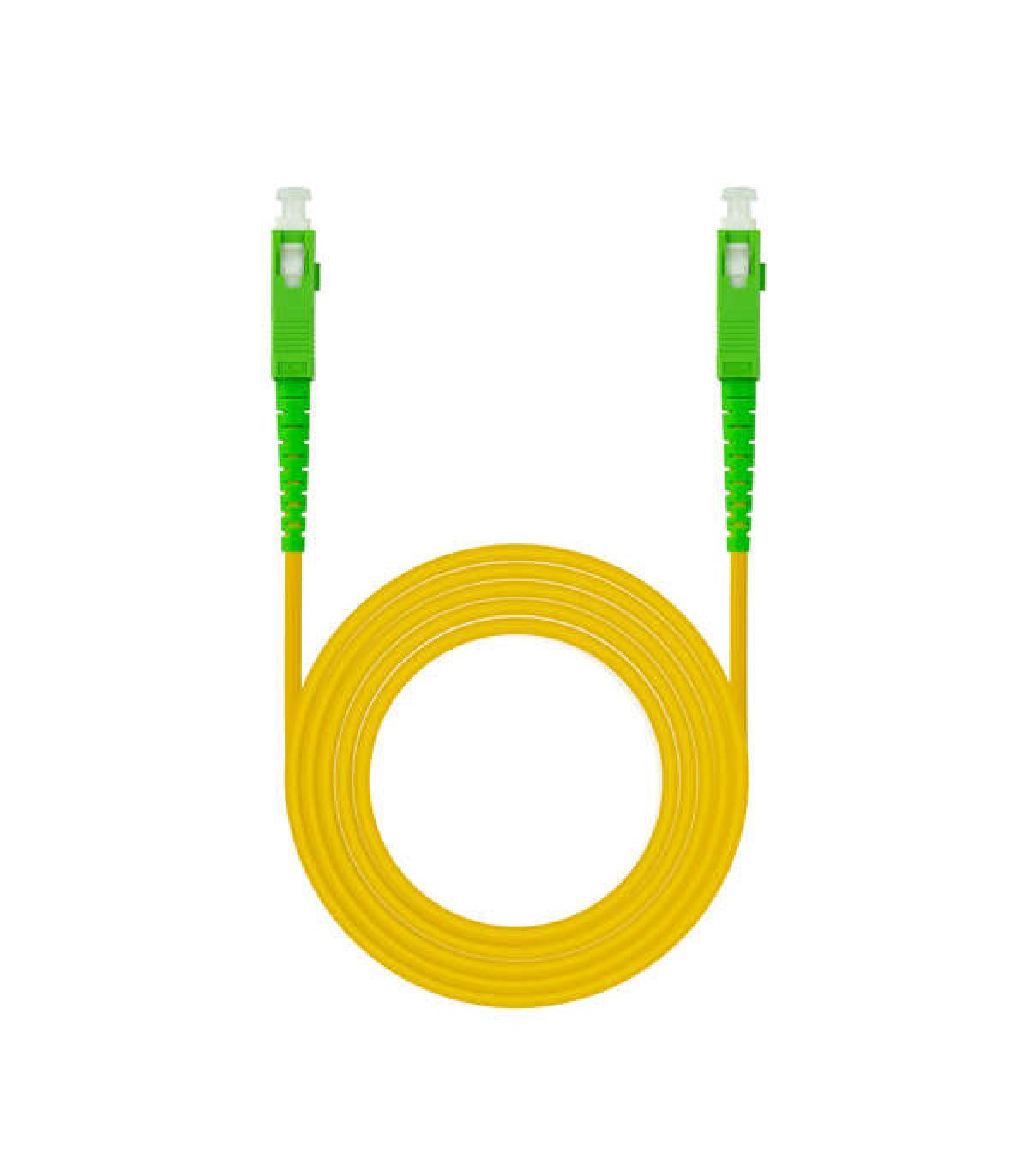 Nanocable Cable Fibra SC/APC-SC/APC Monomodo LSZH 3m - Color Amarillo