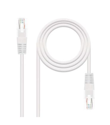 Nanocable Cable Red Latiguillo RJ45 CAT.6 UTP AWG24 - 25 cm - Color Blanco