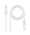 Nanocable Cable Red Latiguillo RJ45 CAT.6 UTP AWG24 - 25 cm - Color Blanco