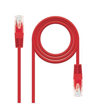 Nanocable Cable de Red Latiguillo RJ45 Cat.6 UTP AWG24 0.50m - Color Rojo