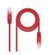 Nanocable Cable de Red Latiguillo RJ45 Cat.6 UTP AWG24 1m - Color Rojo