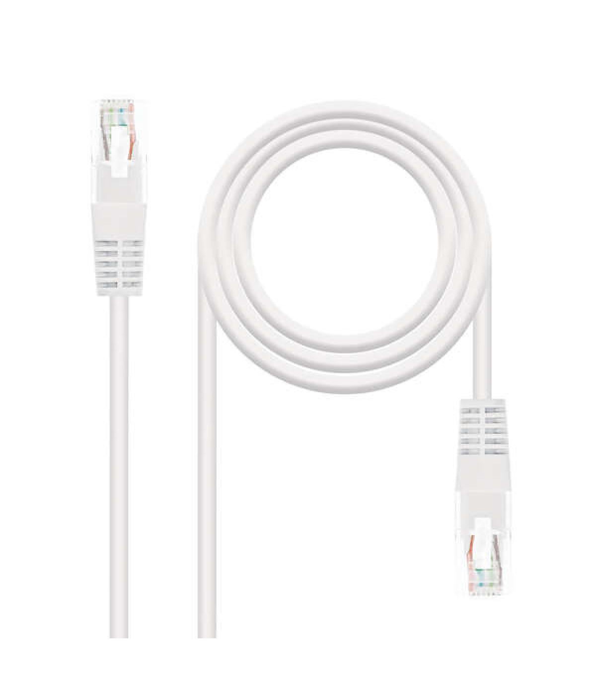 Nanocable Cable de Red Latiguillo RJ45 Cat.6 UTP AWG24 3m - Color Blanco