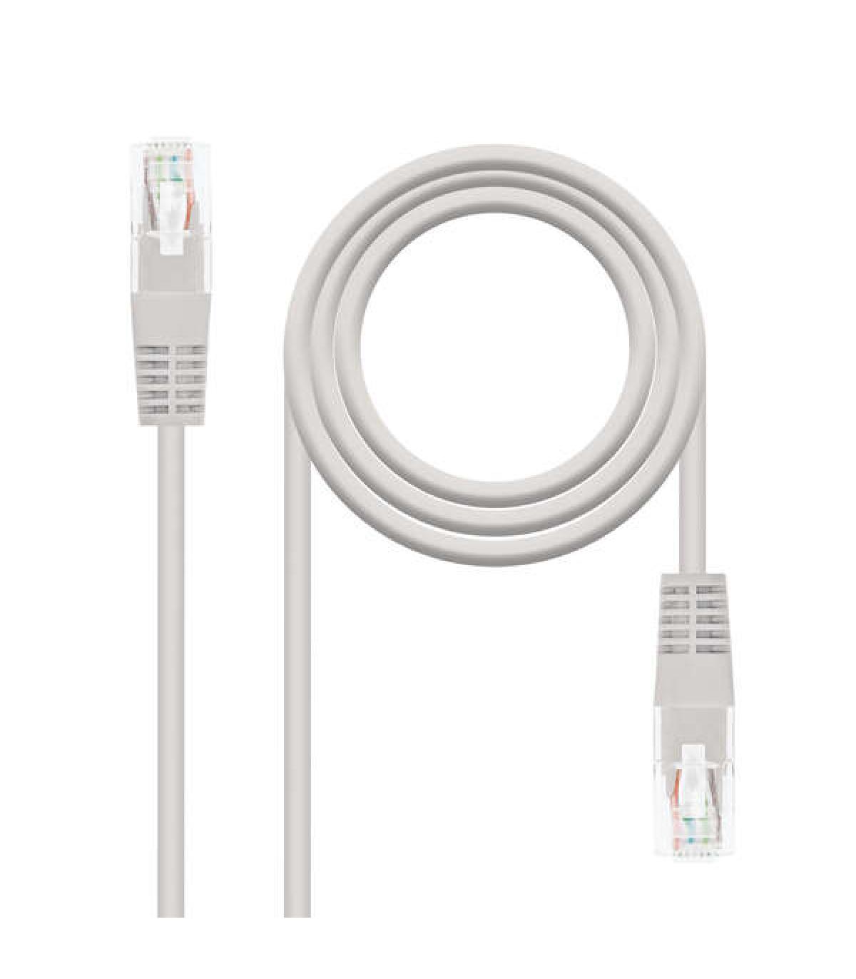 Nanocable Cable de Red Latiguillo RJ45 Cat.6 UTP AWG24 10m - Color Gris
