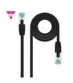 Nanocable Cable Red Cat.7 LSZH SFTP PIMF AWG26 2m - Color Negro
