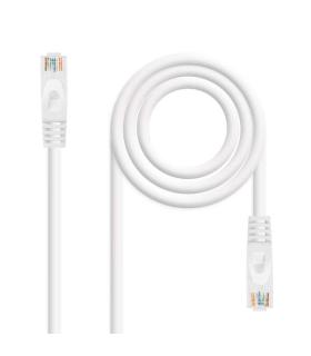 Nanocable Cable Red Latiguillo LSZH Cat.6A UTP AWG24 25cm - Color Blanco
