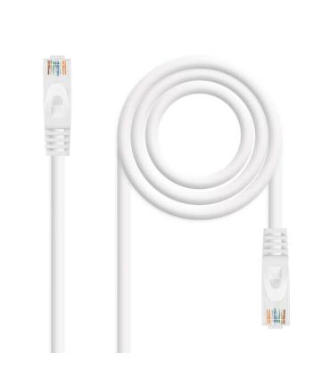 Nanocable Cable Red Latiguillo LSZH Cat.6A UTP AWG24 30cm - Color Blanco