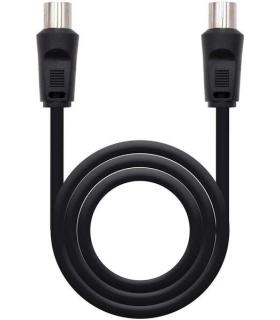 Nanocable Cable de Antena TV 75 OHM Macho/Hembra 1.80m - Color Negro