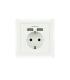 Nanocable Roseta Base de Enchufe de Pared Empotrable Tipo Schuko con 2 Tomas USB 2.4A - Color Blanco