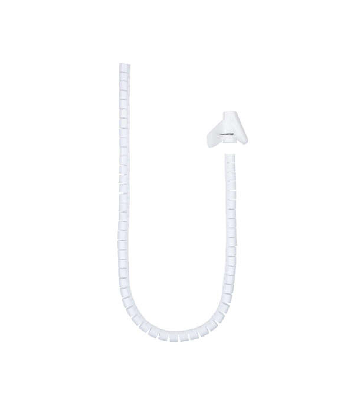 Nanocable Organizador de Cables Flexible 25mm - Longitud 1m - Color Blanco