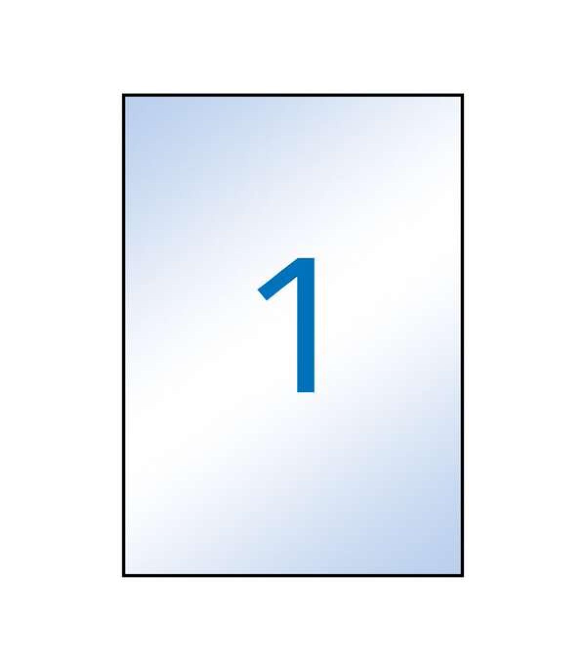 Apli Etiquetas Permanentes Transparentes 210 x 297 mm - 10 Hojas