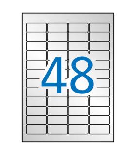 Apli Etiquetas Metalizadas Plata 45.7 x 21.2mm 20 Hojas