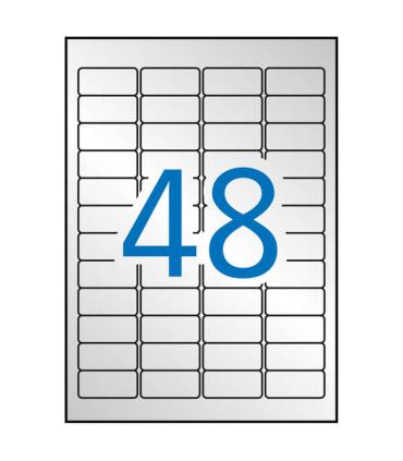 Apli Etiquetas Metalizadas Plata 45.7 x 21.2mm 20 Hojas