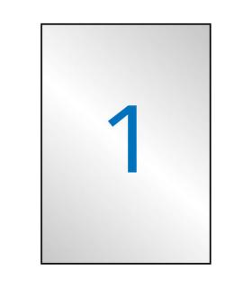 Apli Etiquetas Metalizadas Plata 210.0 x 297.0mm 20 Hojas