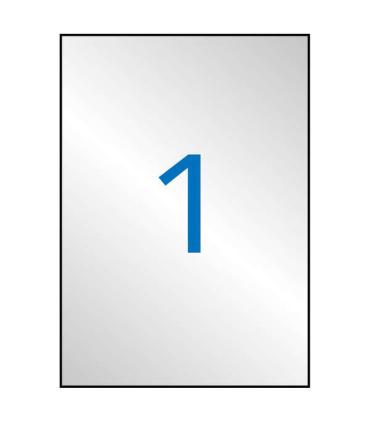 Apli Etiquetas Metalizadas Plata 210.0 x 297.0mm 20 Hojas