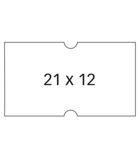 Apli Etiquetas Blancas para Maquinas Etiquetadoras de Precios de 1 Linea - Tamaño 21x12mm - Pack de 6 Rollos con 1000 Etiquetas.