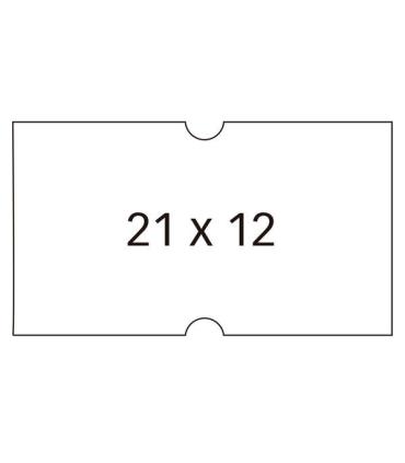 Apli Etiquetas Blancas para Maquinas Etiquetadoras de Precios de 1 Linea - Tamaño 21x12mm - Pack de 6 Rollos con 1000 Etiquetas.