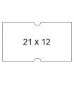 Apli Etiquetas Blancas para Maquinas Etiquetadoras de Precios de 1 Linea - Tamaño 21x12mm - Pack de 6 Rollos con 1000 Etiquetas 