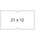 Apli Etiquetas Blancas para Maquinas Etiquetadoras de Precios de 1 Linea - Tamaño 21 x 12mm - Pack de 6 Rollos con 1000 Etiqueta