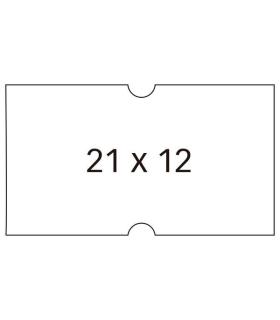 Apli Etiquetas Blancas para Maquinas Etiquetadoras de Precios de 1 Linea - Tamaño 21 x 12mm - Pack de 6 Rollos con 1000 Etiqueta