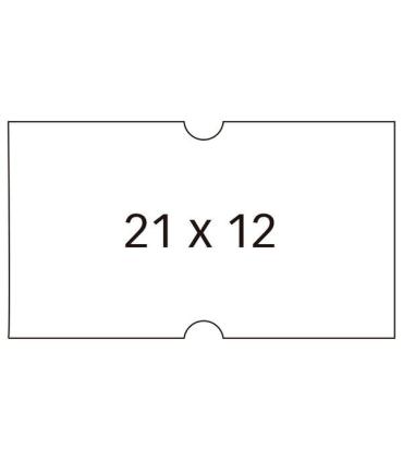 Apli Etiquetas Blancas para Maquinas Etiquetadoras de Precios de 1 Linea - Tamaño 21 x 12mm - Pack de 6 Rollos con 1000 Etiqueta