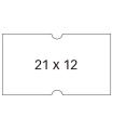 Apli Etiquetas Blancas para Maquinas Etiquetadoras de Precios de 1 Linea - Tamaño 21 x 12mm - Pack de 6 Rollos con 1000 Etiqueta