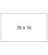 Apli Etiquetas Blancas para Maquinas Etiquetadoras de Precios de 2 Lineas - Tamaño 26 x 16mm - Pack con 6 Rollos de 1000 Etiquet