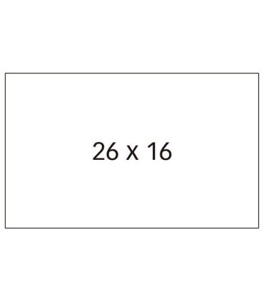 Apli Etiquetas Blancas para Maquinas Etiquetadoras de Precios de 2 Lineas - Tamaño 26 x 16mm - Pack con 6 Rollos de 1000 Etiquet
