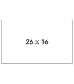 Apli Etiquetas Blancas para Maquinas Etiquetadoras de Precios de 2 Lineas - Tamaño 26 x 16mm - Pack con 6 Rollos de 1000 Etiquet