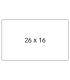Apli Etiquetas Blancas para Maquinas Etiquetadoras de Precios de 2 Lineas - Tamaño 26 x 16mm - Adhesivo Removible - Pack con 6..