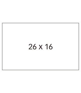 Apli Etiquetas Blancas para Maquinas Etiquetadoras de Precios de 2 Lineas - Tamaño 26 x 16mm - Adhesivo Removible - Pack con 6..