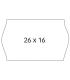 Apli Etiquetas Blancas para Maquinas Etiquetadoras de Precios de 2 Lineas - Tamaño 26 x 16mm - Adhesivo Permanente con Cantos Si
