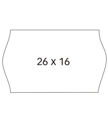 Apli Etiquetas Blancas para Maquinas Etiquetadoras de Precios de 2 Lineas - Tamaño 26 x 16mm - Adhesivo Permanente con Cantos Si