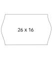 Apli Etiquetas Blancas para Maquinas Etiquetadoras de Precios de 2 Lineas - Tamaño 26 x 16mm - Adhesivo Permanente con Cantos Si