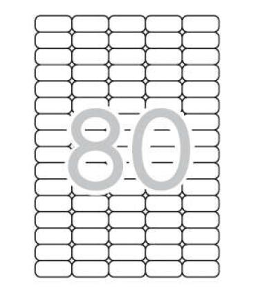 Apli Etiquetas Blancas Removibles 35.6 x 16.9mm 25 Hojas