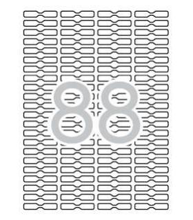 Apli Etiquetas Blancas Removibles Joyeria 45.0 x 8.0mm 25 Hojas