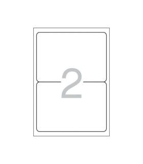 Multi3 Pack de 200 Etiquetas Blancas Cantos Redondeados Tamaño 199,6x144,5mm con Adhesivo Permanente para Multiples Usos