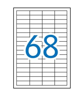 Apli Etiquetas Blancas Permanentes 48.5 x 16.9mm 500 Hojas