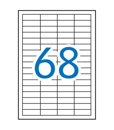 Apli Etiquetas Blancas Permanentes 48.5 x 16.9mm 500 Hojas