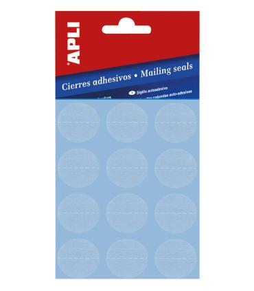 Apli Cierres Adhesivos Transparentes Ø 25mm 10 Hojas